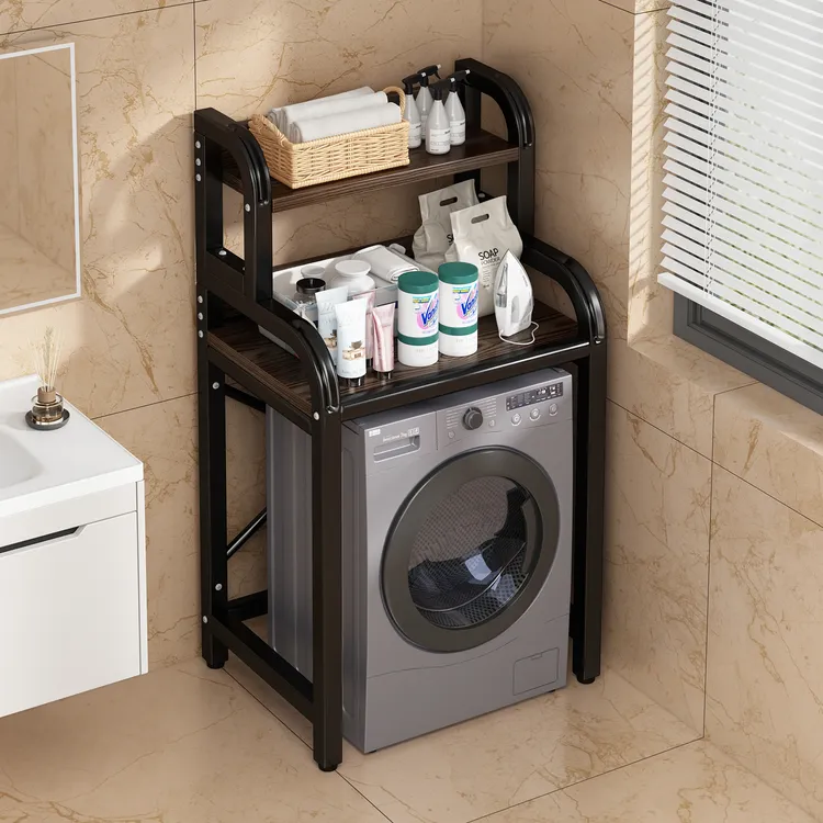 滚筒洗衣机一体柜阳台置物架上方架多功能储物柜不锈钢多层收纳架