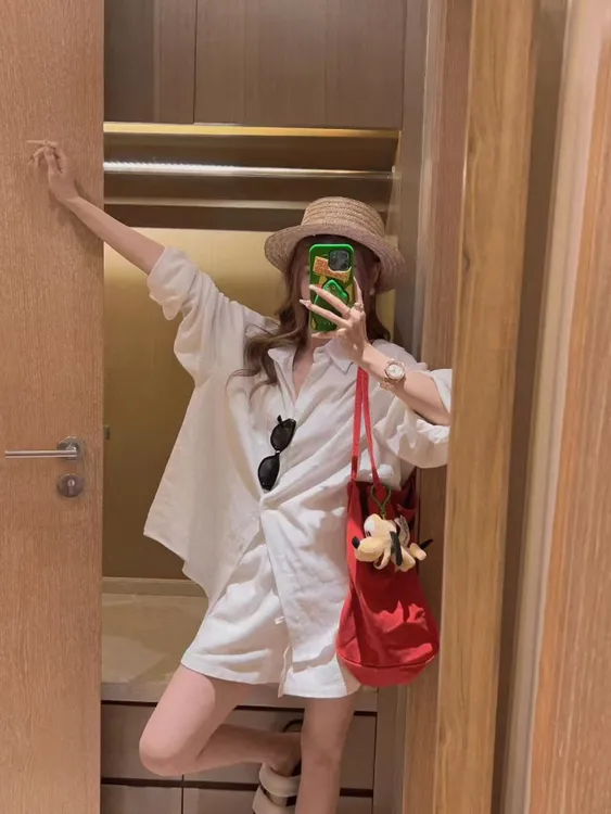 2025夏季新款老钱风韩系慵懒白色衬衫气质百搭阔腿休闲裤两件套女