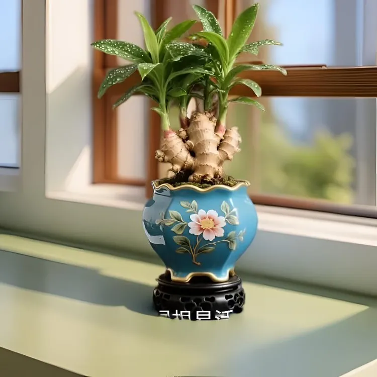 福禄根水培生姜福禄根带芽带根发货宜送礼的年宵花卉禄根灵草盆栽