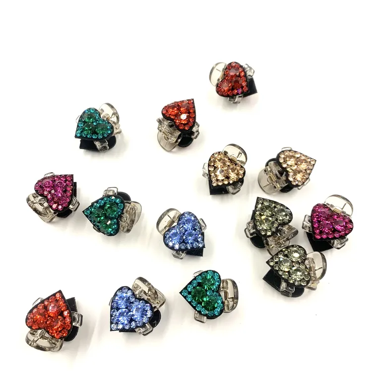 韩系爱心满钻小号抓夹高级感迷你小号碎发夹刘海夹