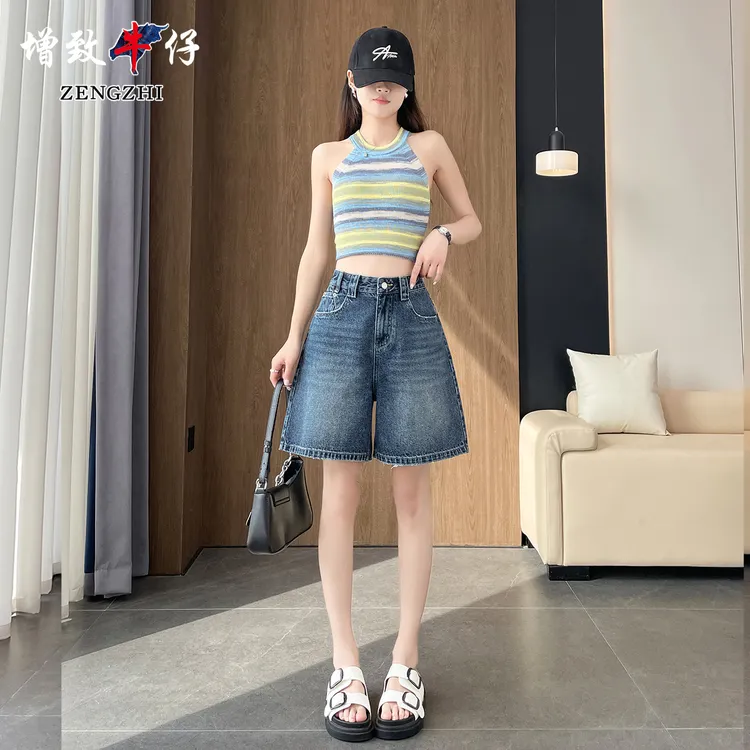 ZENGZHI/增致牛仔WDS9871夏季爆款女士显瘦宽松时尚垂感牛仔短裤