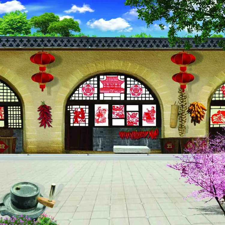 直播背景布风景背景布家用户外背景墙网红直播间背景布农村布