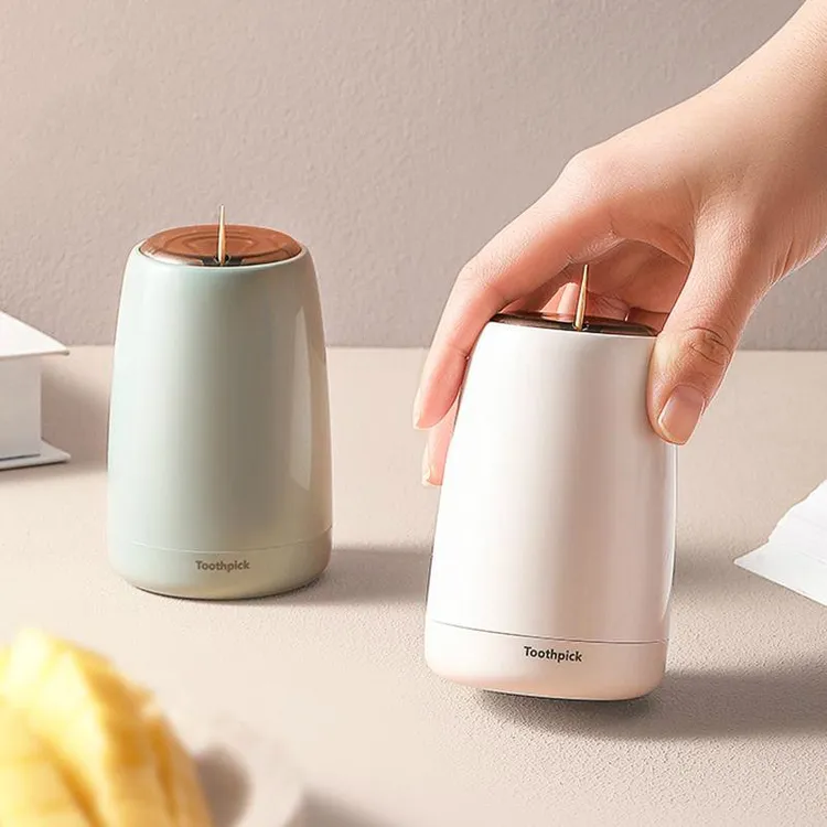牙签筒个性创意家用按压式自动便携牙签桶商用轻奢北欧时尚牙签盒