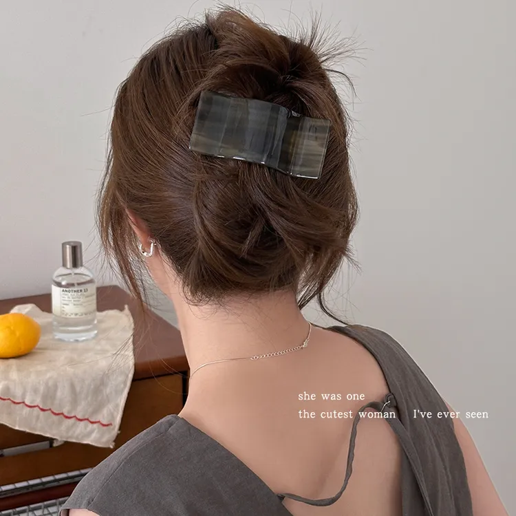 韩版醋酸高级感大号抓夹女后脑勺鸭嘴夹马尾发夹气质盘发发卡夹子