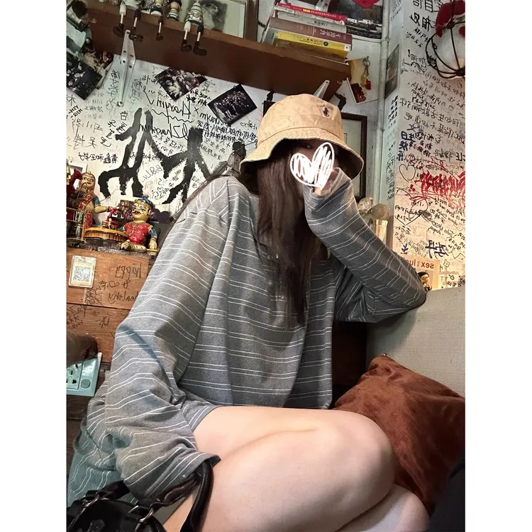 miu系条纹新款百搭慵懒感休闲polo套装A1234+A1235