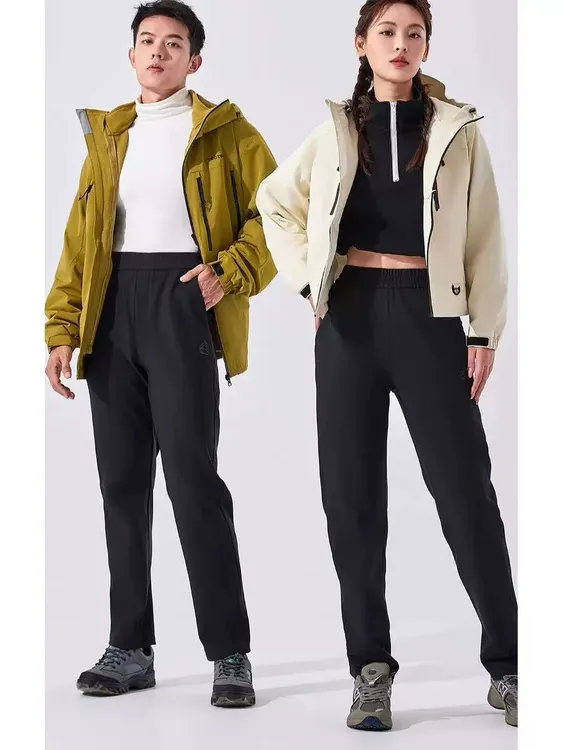 情侣款轻量化蓄热登峰外穿裤攀登户外休闲加绒保暖冲锋裤