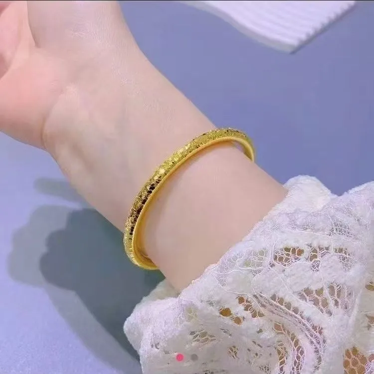 铜合金手镯 【新款精工爆闪传承碎冰手镯】轻奢女款亮面传承手镯