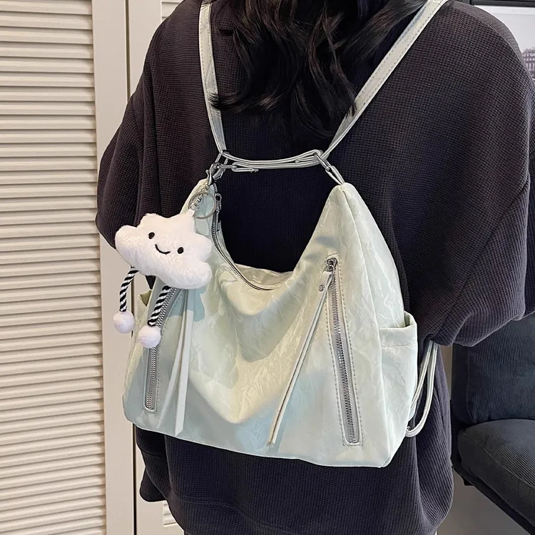 多功能斜挎包包女式2025新款双肩包高级感通勤单肩包大容量托特包