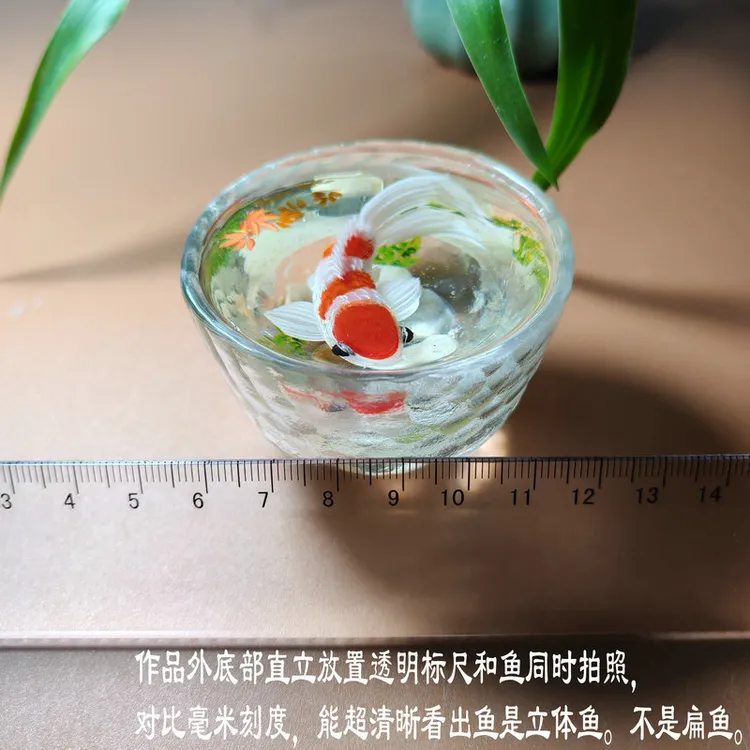 福运鸿运锦鲤鱼跃龙门立体层画福禄有鱼树脂画创意玄关桌面摆件3d