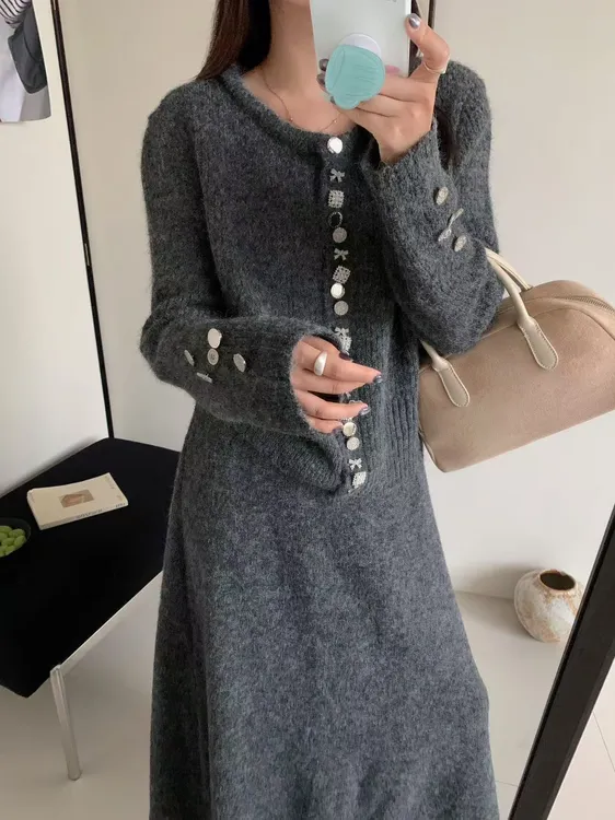 【耀眼多扣】法式学院风通勤慵懒风时尚套装女装时尚上衣开衫裙子女