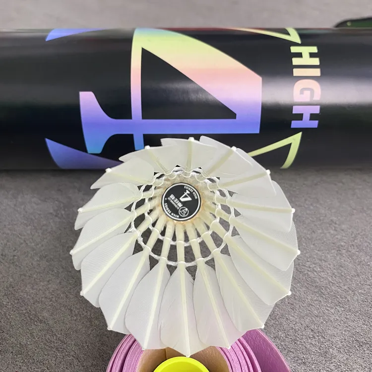 斯庄格新款HIGH4鸭毛拉直业余比赛羽毛球，全园羽毛球飞行好落点准