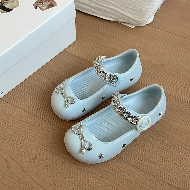 时尚法式复古芭蕾舞鞋2025夏季软舒适蝴蝶结圆头女鞋玛丽珍鞋单鞋