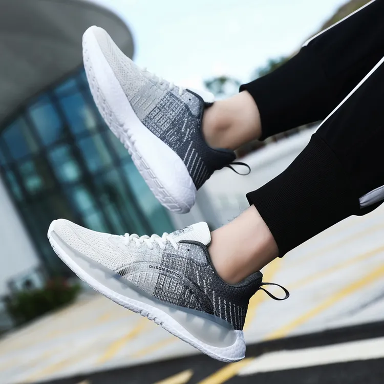 跑步鞋男鞋跑鞋网面透气情侣长跑休闲车缝线越野跑轻便夏季运动鞋