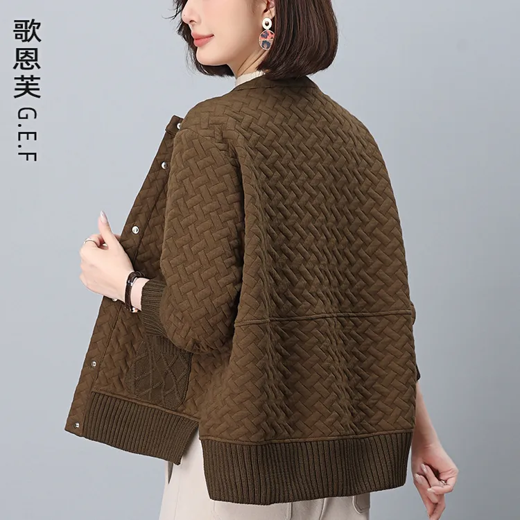 休闲外套女春秋2025年新款爆款小个子时尚洋气短款妈妈夹克棒球服