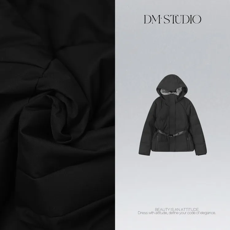 DEDM•STUDIO/秋冬高级感收腰羊毛毛领90白鸭绒外套2512YRF/953738