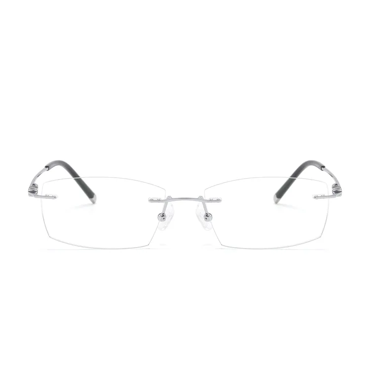 网红纯钛超轻6克无框高级感眼镜商务近视行政无框高档眼镜配眼镜