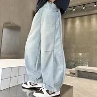 童装儿童夏季薄款牛仔裤2025新款男童夏装韩版宽松百搭弯刀裤子潮