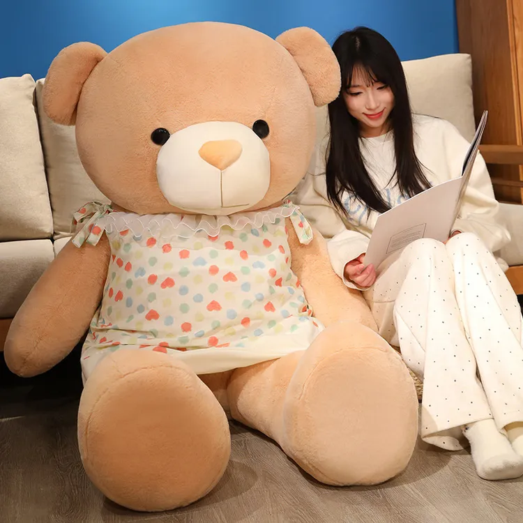 大号可爱泰迪熊公仔睡觉玩偶抱抱熊毛绒玩具生日礼物送男女朋友