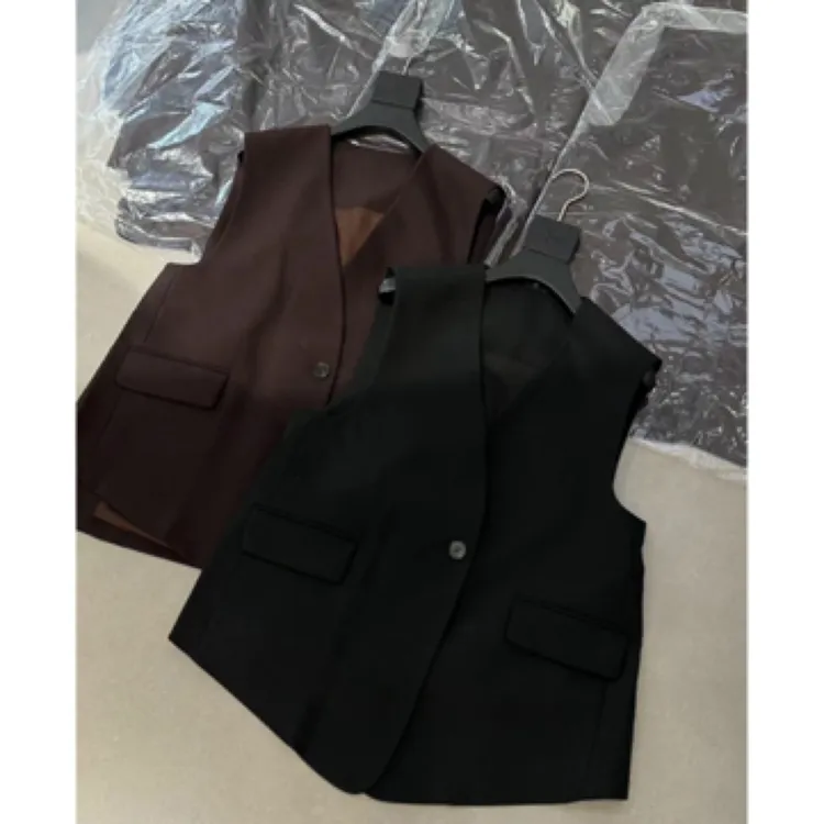 JING春季新款24492高端气质马甲羊毛宽松时尚马甲