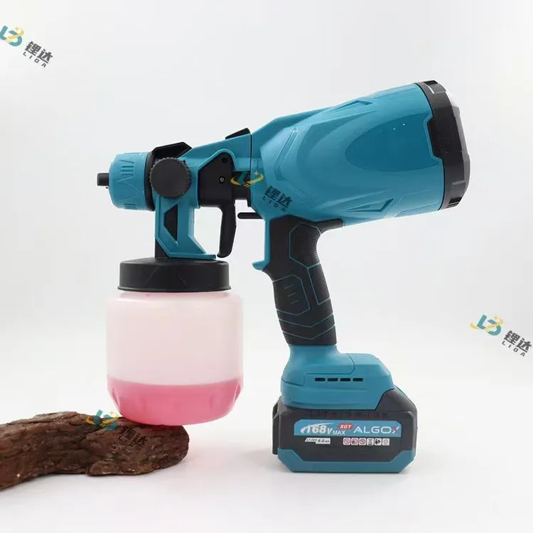 大功率电动无线喷漆枪家用小型超高雾化乳胶漆油漆喷枪两电一充