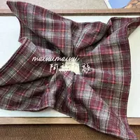 【阿敲】A2292~韩系学院风格纹方巾大肠发圈复古气质百搭-麦穗头饰