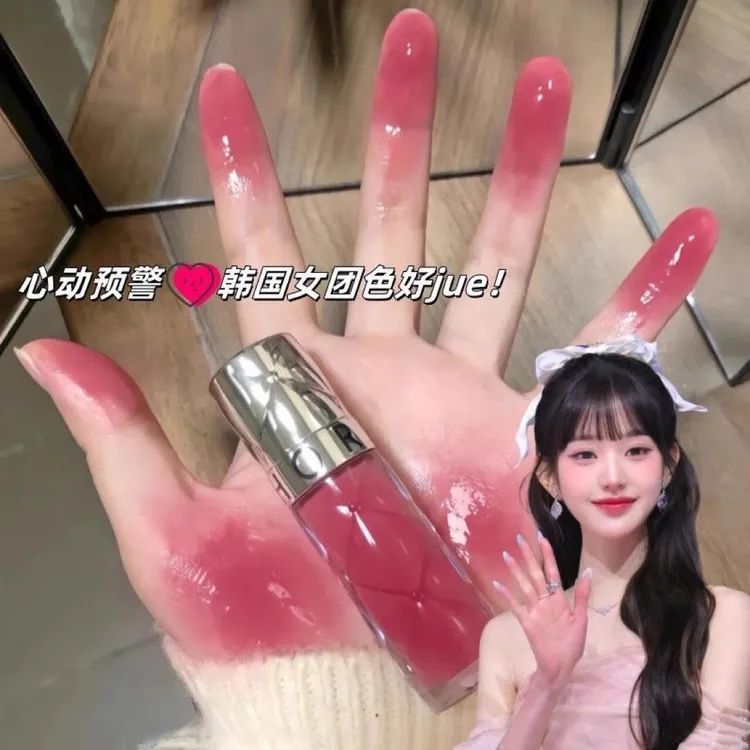 韩女水光嘟嘟唇~镜面唇釉早八伪素颜显白滋润保湿张元英口红平替