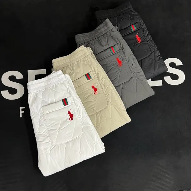 冬季新款男士轻薄型时尚外穿时尚潮流小直板棉裤【8842】