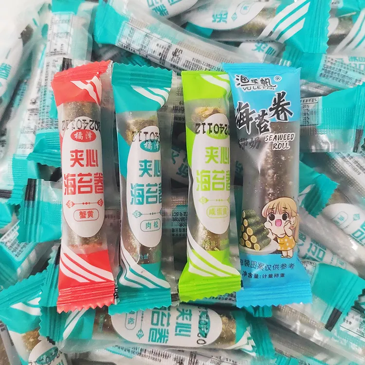 苔谷村即食景点休闲商超零食肉松海苔卷咸蛋黄味蟹黄味散装橘泽