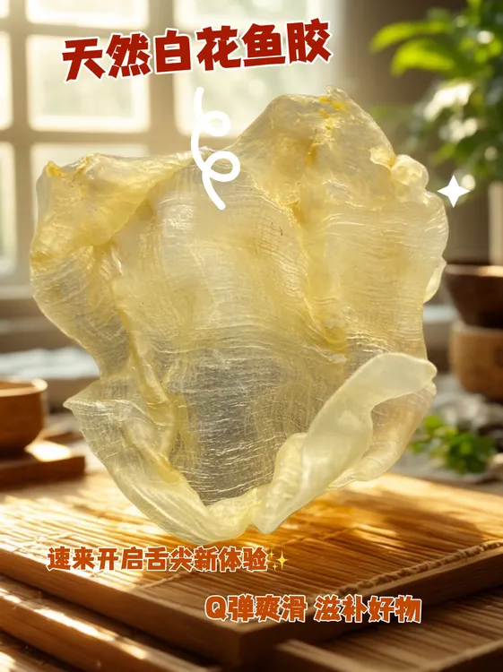 【直播专享】天然白花胶本港鱼胶花胶孕产滋补奶冻营养炖汤
