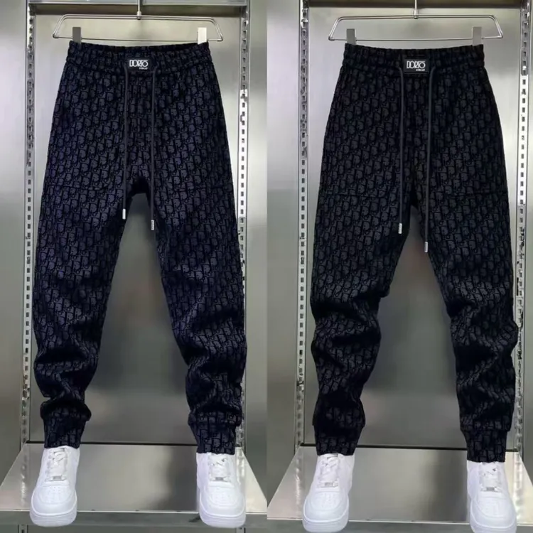 秋冬新款男士植绒秋季轻奢修身弹力休闲裤2025年加绒厚款小脚卫裤