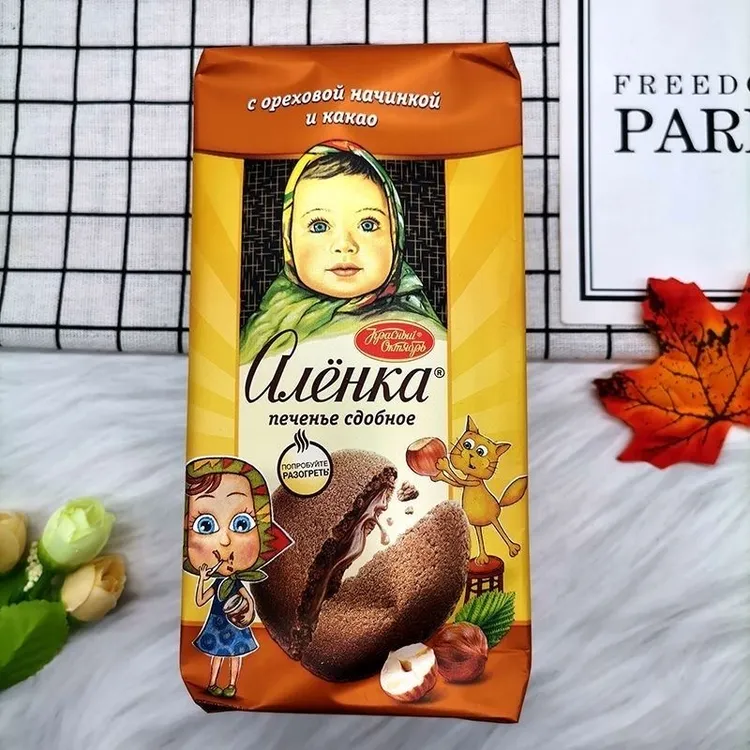 得闲俄罗斯进口爱莲巧牌多口味曲奇饼干零食