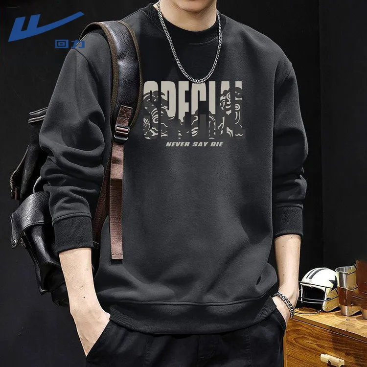 回力加绒外套男士卫衣秋季款美式hiphop高街ins衣服男士秋款上衣