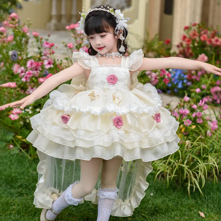 女童超仙生日礼服蓬蓬裙夏装新款小女孩洋气洛丽塔公主裙HJY2606