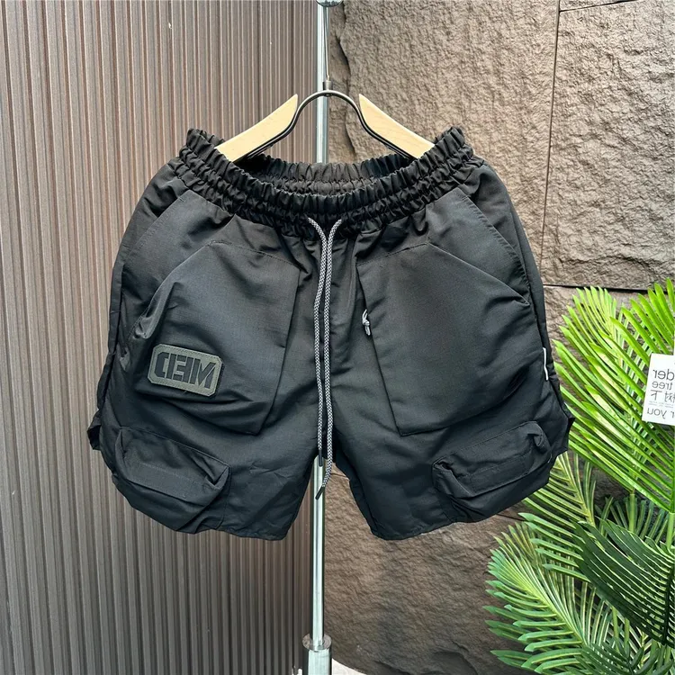 汤米专柜◆运动工装五分裤男夏季休闲直筒速干裤青年潮流纯色短裤