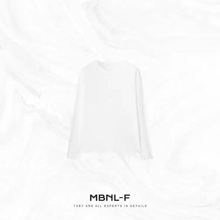 MBNL-F“吉拉长T” 100%棉日常百搭宽松针袖针织T恤 秦磊TH-SY305