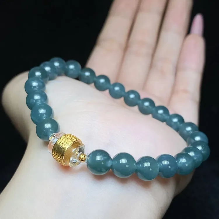 【小北严选】翡翠DIY单圈手串约7.5mm+【多样性发一件】-AH02X1447