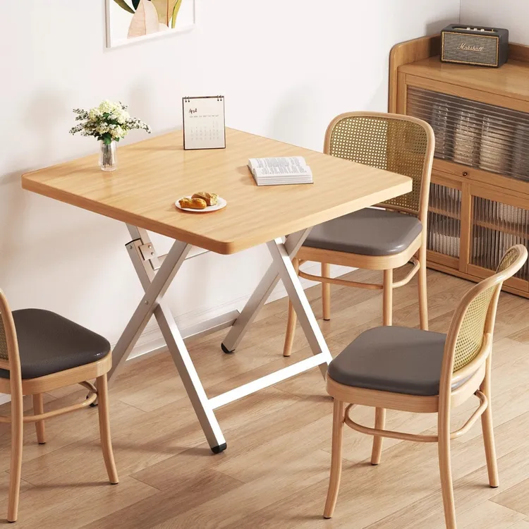 简易可折叠桌子出租屋便携式小餐桌家用正方形吃饭桌户外摆摊方桌