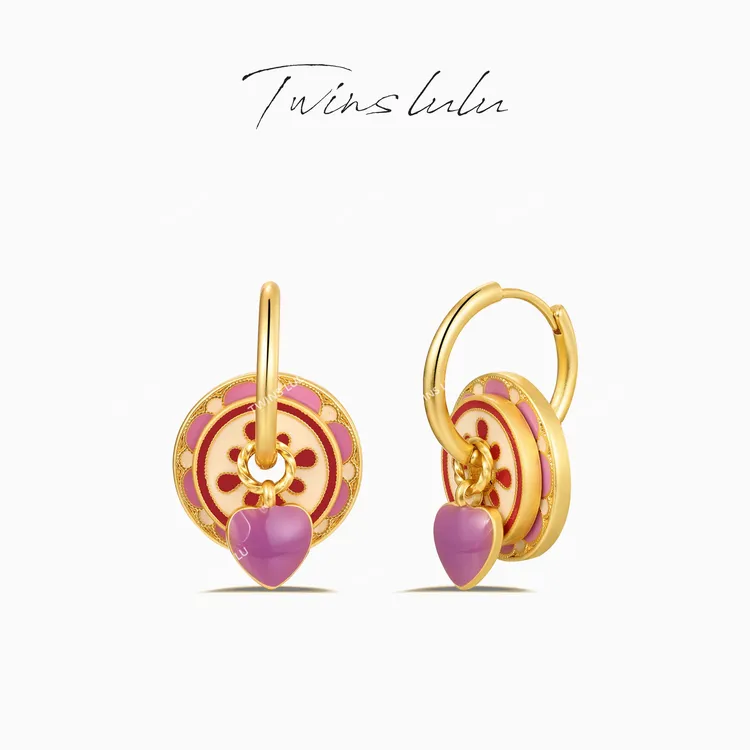 TWINS LULU 流光风 秋上新新中式复古国风设计感花朵耳环TSL1749