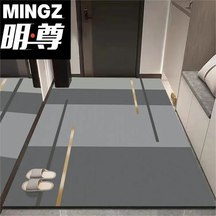 明尊轻奢硅藻泥可裁剪地垫入户门垫进门除尘防滑吸水脚垫家用垫子