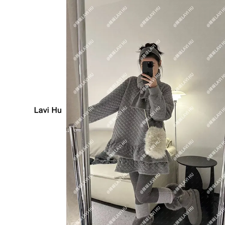 LAVI HU【午睡星球】休闲慵懒风韩版时尚上衣半裙LW7551+LW7552