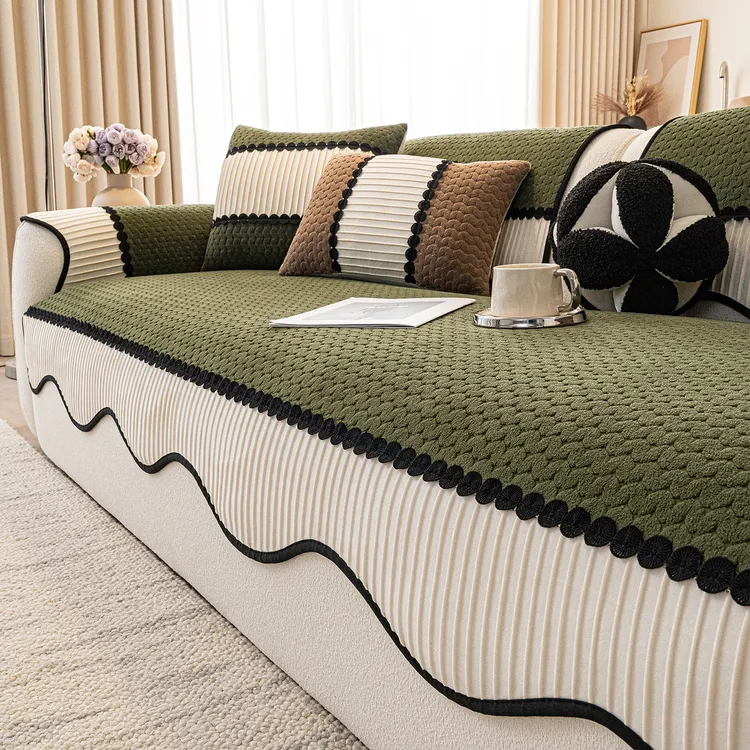 LangSha/浪莎轻奢高级感简约沙发垫防滑四季款高档盖巾异形禾风