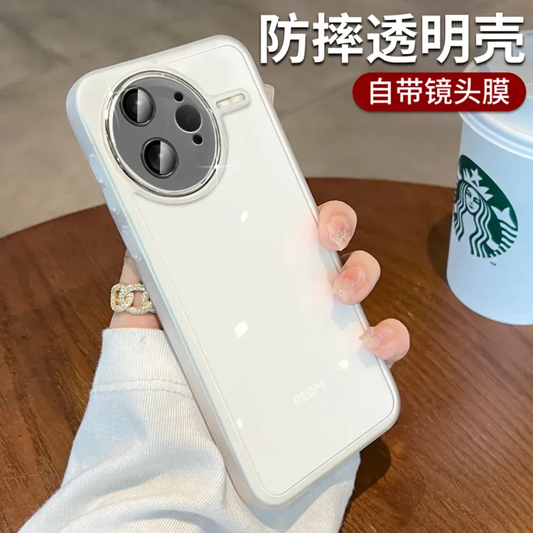 镜头全包适用红米k80至尊版透明手机壳新款k80pro简约个性防摔k70