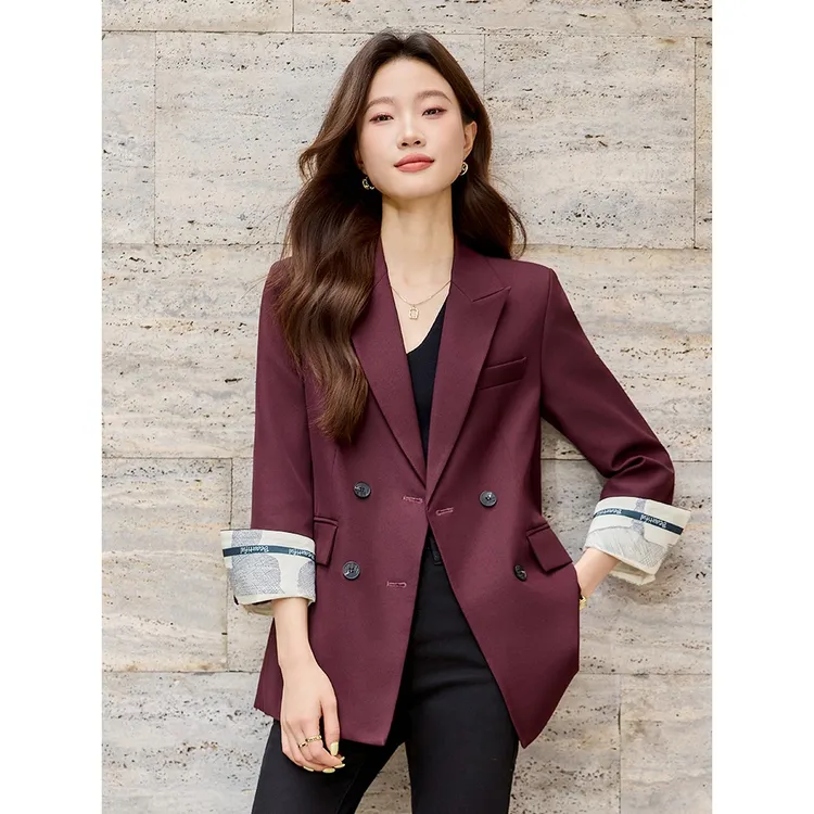 时尚西装外套女春秋2025新款好看高级感职业通勤女士气质西服上衣