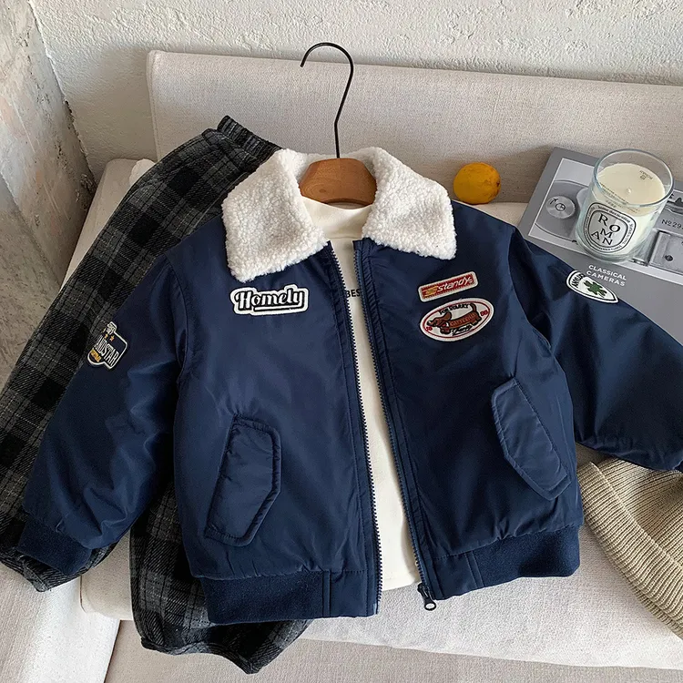 my8272  童装男童韩版加厚外套宝宝保暖夹克