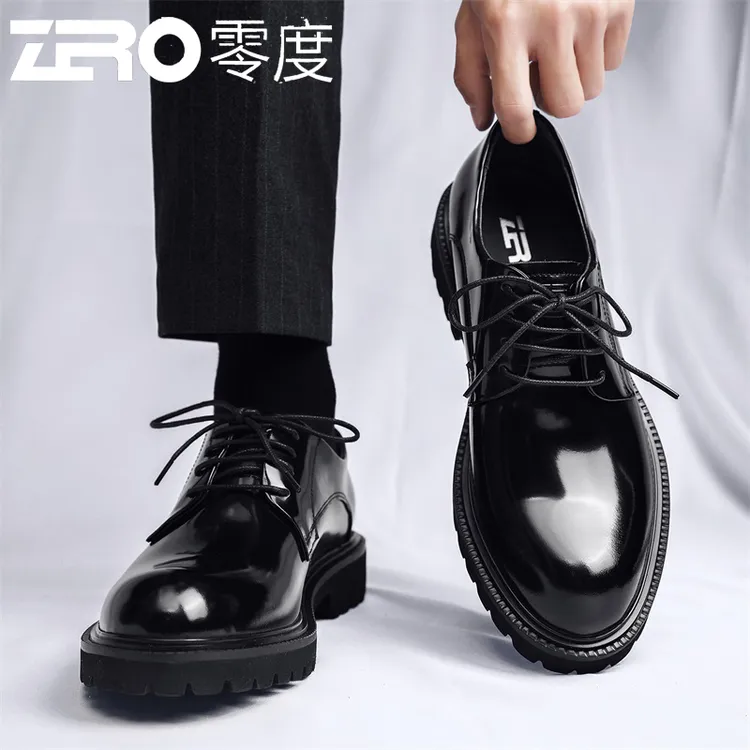 零度ZRO男鞋2025新款真皮商务正装西装皮鞋男英伦风单鞋新郎结婚