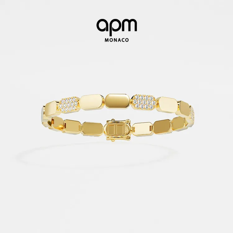 [杨紫同款]APM Monaco 精致金色手链女饰品明星同款饰品小众设计