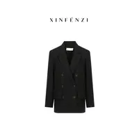 【专属西装】XINFENZI 奢系列港花呢羊毛经典廓形外套 FJK36467