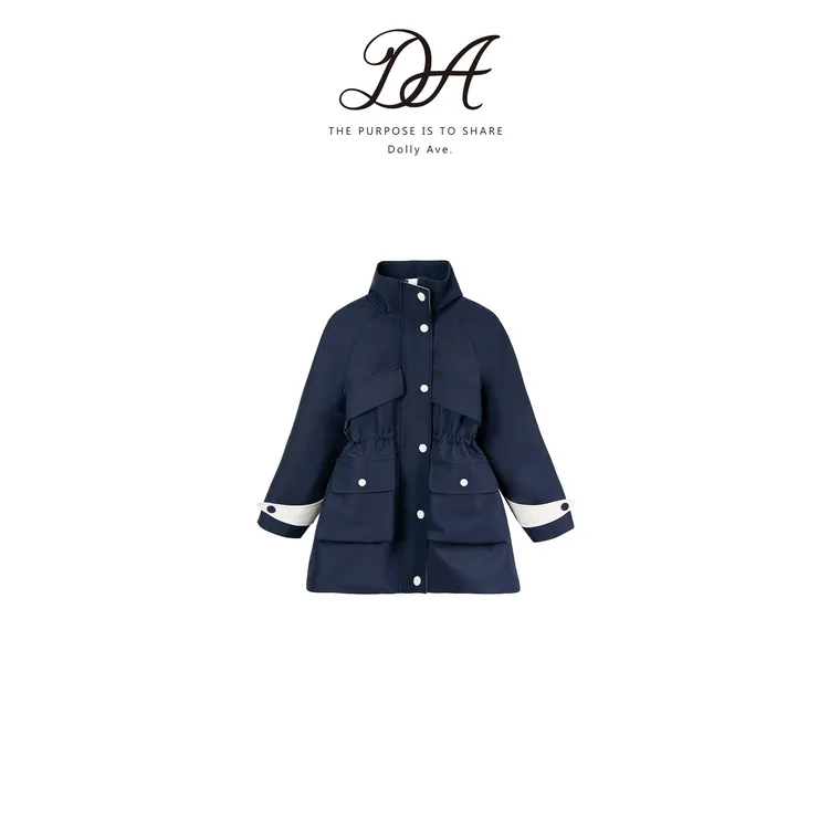 Dolly Ave「黑标系列」高定三防面料软壳收腰奥粒绒女童秋冬冲锋衣