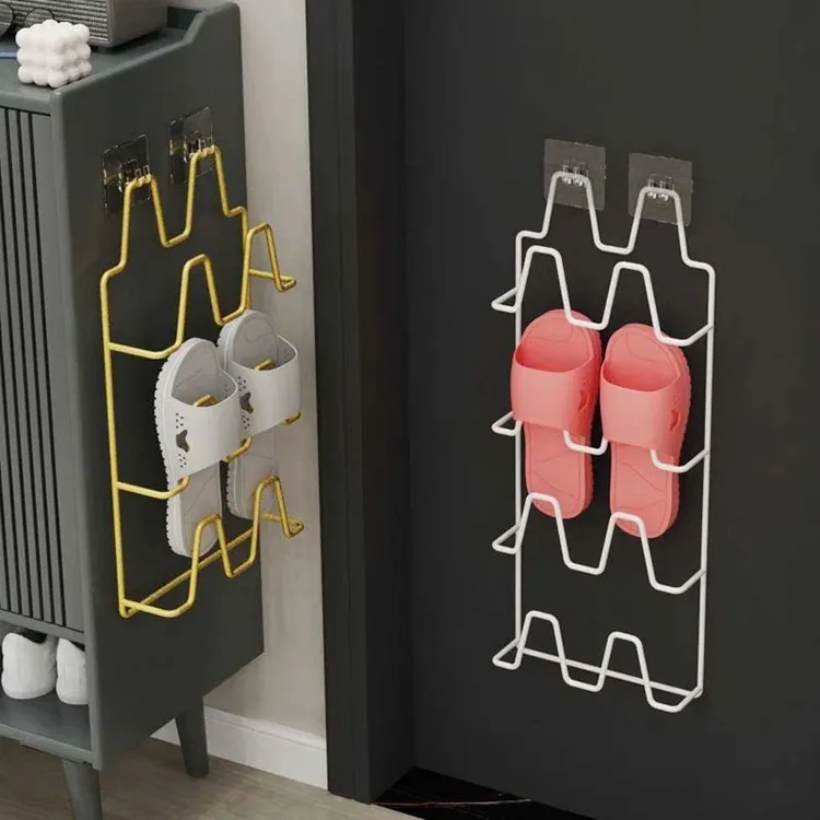 晾鞋架阳台客厅落地门口挂拖鞋置物架卫生间浴室挂壁收纳架子神器