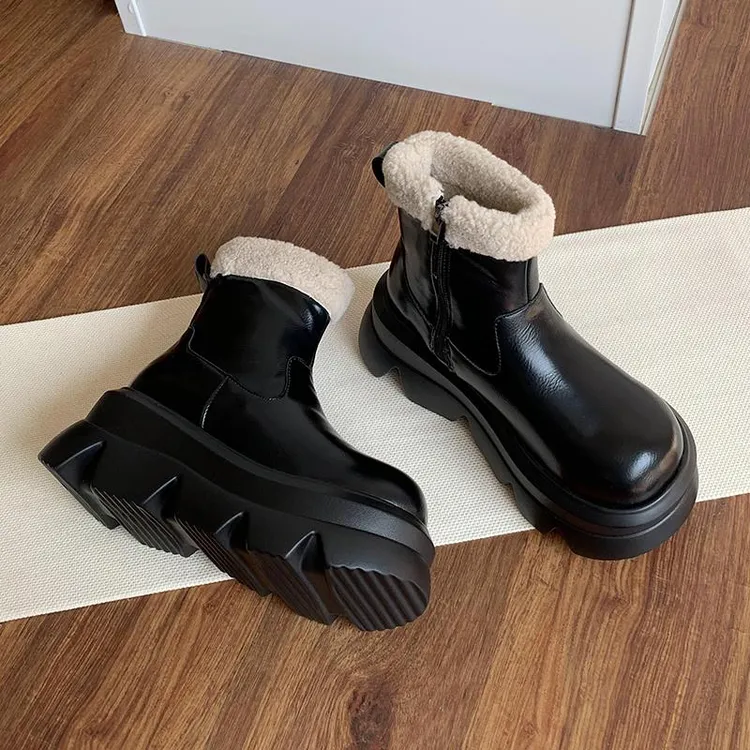 【CBMT旗舰店】增高厚底雪地靴女防水防滑冬季加绒加厚东北大鞋保